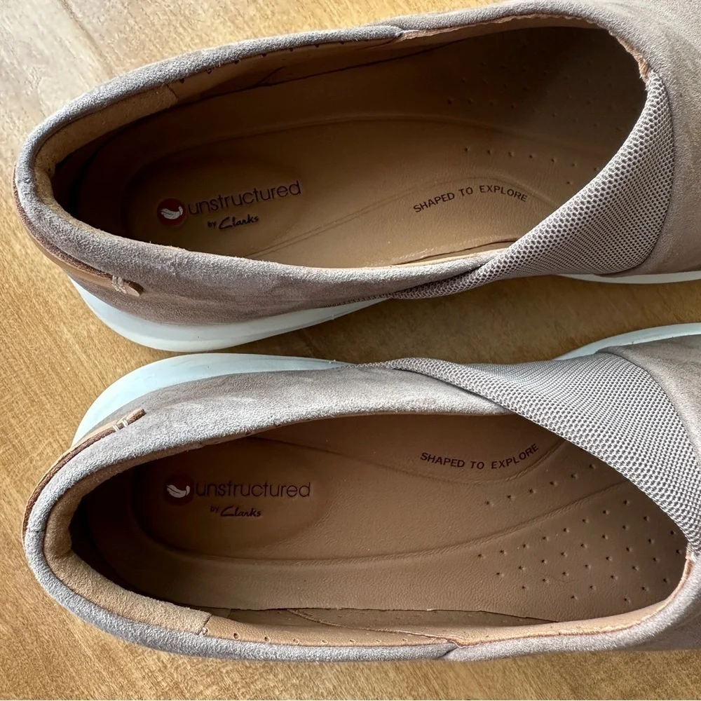 Clarks Womens Un Rio Rise Loafer, Pebble Suede, Slip On Sneaker, Size 8.5